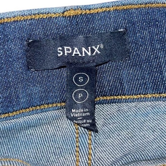 SPANX High-Rise Tummy Control Flare Jeans Blue Sculpting Women’s Size Small - Picture 5 of 8